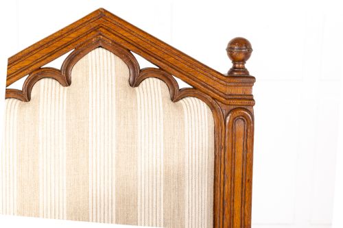 19TH CENTURY ENGLISH GOTHIC OAK ARMCHAIR - ADDITIONAL PHOTO 4