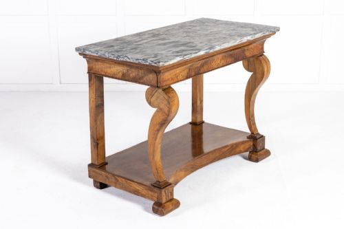 19th century french charles x period walnut console table - CATEGORY: ANTIQUE TABLES - DATED 19TH CENTURY