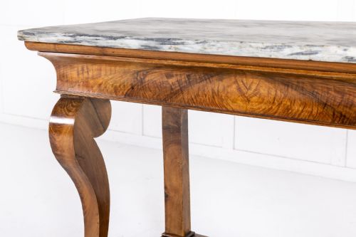 19TH CENTURY FRENCH CHARLES X PERIOD WALNUT CONSOLE TABLE - ADDITIONAL PHOTO 5