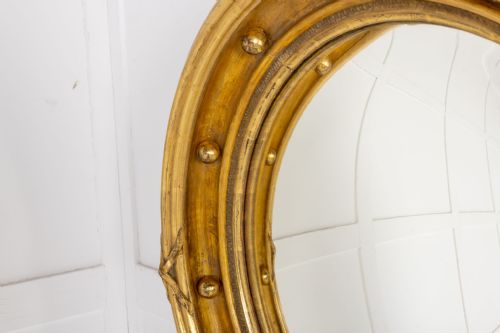 19TH CENTURY REGENCY CONVEX MIRROR - ADDITIONAL PHOTO 4