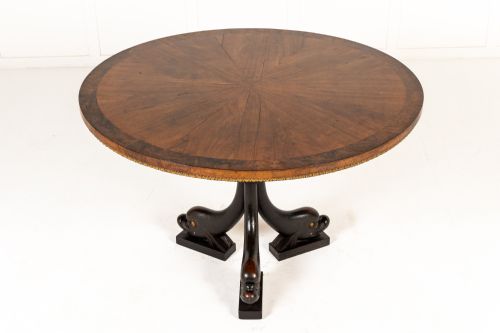 early 19th century italian walnut centre table - CATEGORY: ANTIQUE TABLES - DATED 19TH CENTURY