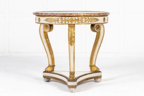 early 19th century french painted and gilt guridon - CATEGORY: ANTIQUE TABLES - DATED 19TH CENTURY