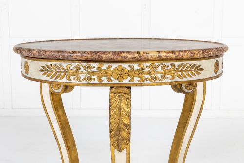 EARLY 19TH CENTURY FRENCH PAINTED AND GILT GURIDON - ADDITIONAL PHOTO 1