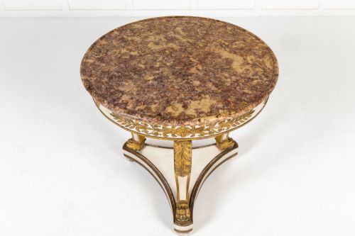 EARLY 19TH CENTURY FRENCH PAINTED AND GILT GURIDON - ADDITIONAL PHOTO 2