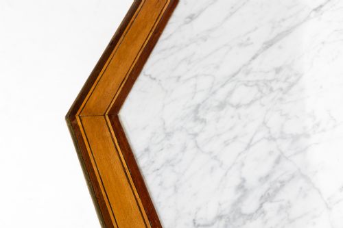 LATE 18THEARLY 19TH CENTURY OCTAGONAL GURIDON WITH MARBLE TOP - ADDITIONAL PHOTO 4
