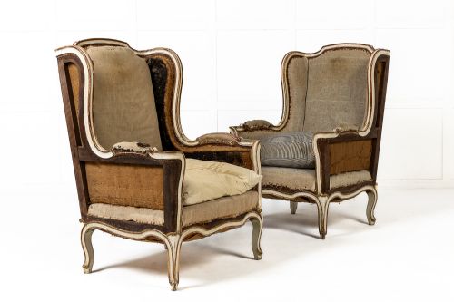 large pair of 19th century bergrewing armchairs - CATEGORY: ANTIQUE CHAIRS - DATED 19TH CENTURY