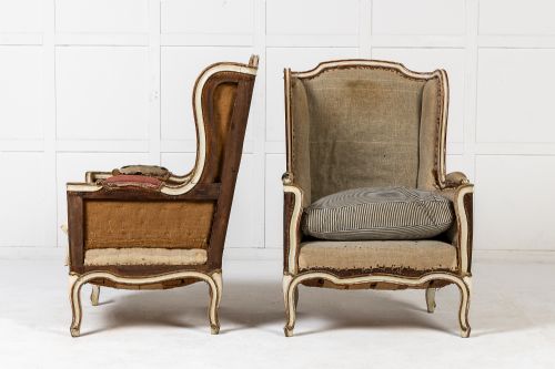 LARGE PAIR OF 19TH CENTURY BERGREWING ARMCHAIRS - ADDITIONAL PHOTO 4