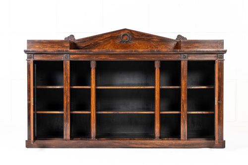 EARLY 19TH CENTURY ENGLISH ROSEWOOD BOOKCASESIDE CABINET - ADDITIONAL PHOTO 1