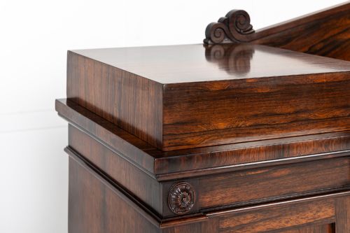 EARLY 19TH CENTURY ENGLISH ROSEWOOD BOOKCASESIDE CABINET - ADDITIONAL PHOTO 2