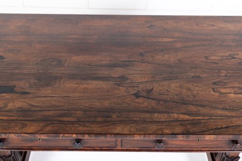 19TH CENTURY ENGLISH REGENCY ROSEWOOD LIBRARY TABLE - ADDITIONAL PHOTO 4