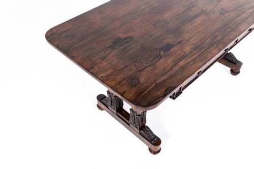 19TH CENTURY ENGLISH REGENCY ROSEWOOD LIBRARY TABLE - ADDITIONAL PHOTO 7