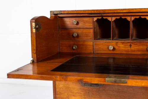 SMALL 19TH CENTURY TEAK CAMPAIGN CHEST - ADDITIONAL PHOTO 1