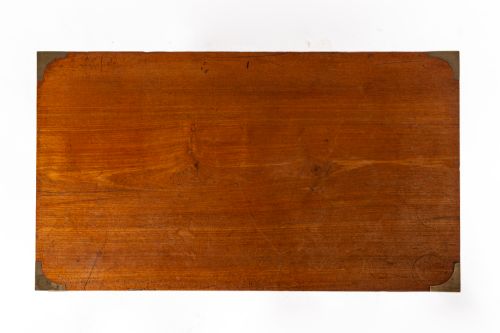 SMALL 19TH CENTURY TEAK CAMPAIGN CHEST - ADDITIONAL PHOTO 4