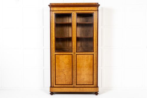 PAIR OF 19TH CENTURY FRENCH BURR MAPLE BOOKCASESDISPLAY CABINETS - ADDITIONAL PHOTO 1