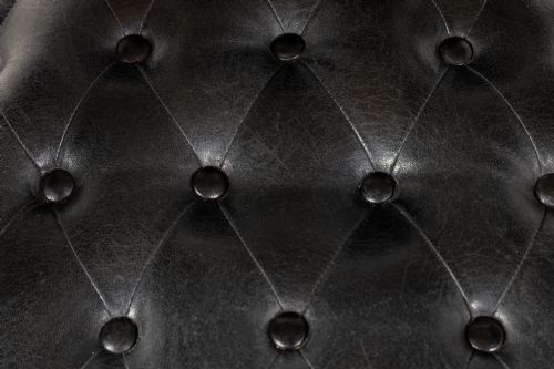 MID 19TH CENTURY EBONISED AND LEATHER LIBRARY ARMCHAIR - ADDITIONAL PHOTO 2