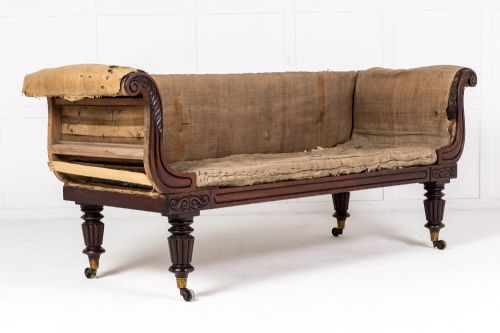 late regency period george iv mahogany sofa - CATEGORY: ANTIQUE SOFAS - DATED REGENCY