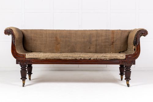 LATE REGENCY PERIOD GEORGE IV MAHOGANY SOFA - ADDITIONAL PHOTO 1