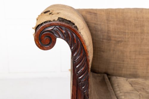 LATE REGENCY PERIOD GEORGE IV MAHOGANY SOFA - ADDITIONAL PHOTO 6