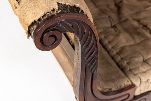LATE REGENCY PERIOD GEORGE IV MAHOGANY SOFA - ADDITIONAL PHOTO 7