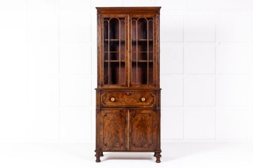 late regency period mahogany secretaire bookcase circa 182530 - CATEGORY: ANTIQUE BOOKCASES - DATED REGENCY
