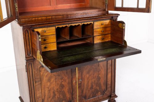 LATE REGENCY PERIOD MAHOGANY SECRETAIRE BOOKCASE CIRCA 182530 - ADDITIONAL PHOTO 1