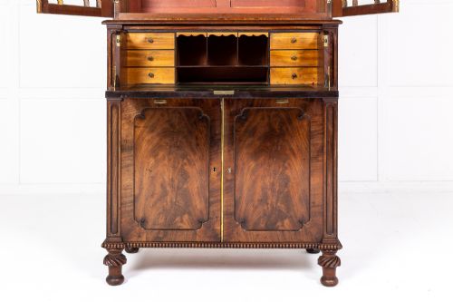 LATE REGENCY PERIOD MAHOGANY SECRETAIRE BOOKCASE CIRCA 182530 - ADDITIONAL PHOTO 2