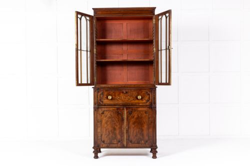 LATE REGENCY PERIOD MAHOGANY SECRETAIRE BOOKCASE CIRCA 182530 - ADDITIONAL PHOTO 4