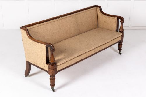 19TH CENTURY ENGLISH REGENCY MAHOGANY SOFA - ADDITIONAL PHOTO 1