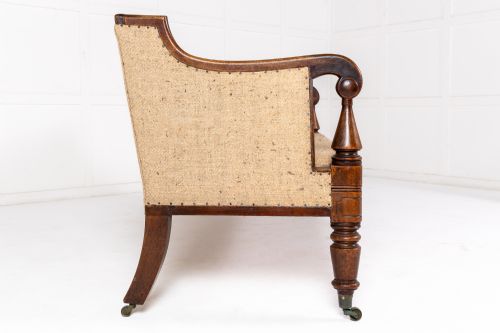 19TH CENTURY ENGLISH REGENCY MAHOGANY SOFA - ADDITIONAL PHOTO 4