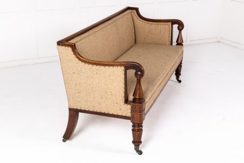 19TH CENTURY ENGLISH REGENCY MAHOGANY SOFA - ADDITIONAL PHOTO 6