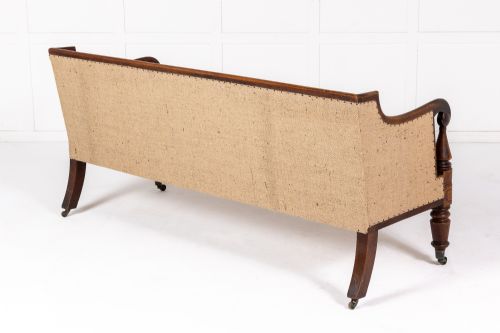 19TH CENTURY ENGLISH REGENCY MAHOGANY SOFA - ADDITIONAL PHOTO 7