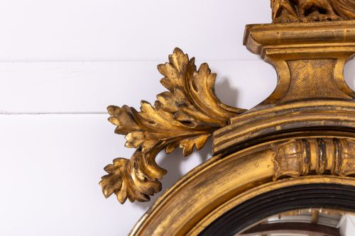 19TH CENTURY REGENCY CONVEX MIRROR - ADDITIONAL PHOTO 2