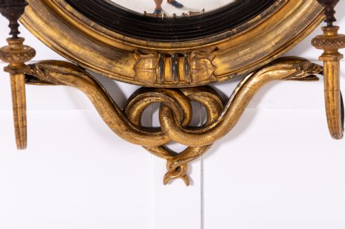 19TH CENTURY REGENCY CONVEX MIRROR - ADDITIONAL PHOTO 4