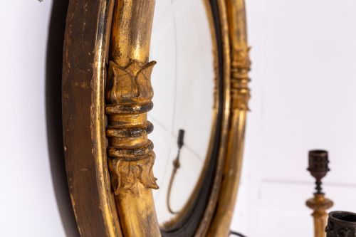 19TH CENTURY REGENCY CONVEX MIRROR - ADDITIONAL PHOTO 6