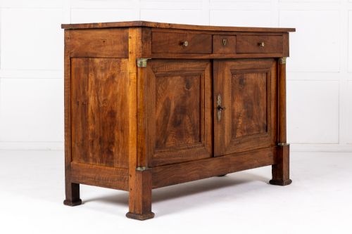 19th century french empire walnut buffetsideboard - CATEGORY: ANTIQUE SIDEBOARDS - DATED 19TH CENTURY