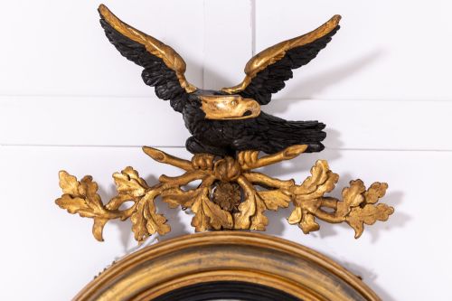 19TH CENTURY REGENCY GILT CONVEX MIRROR - ADDITIONAL PHOTO 1