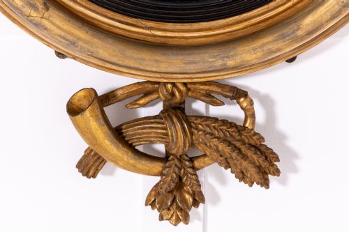 19TH CENTURY REGENCY GILT CONVEX MIRROR - ADDITIONAL PHOTO 2