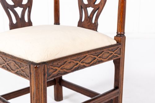 LATE 18TH CENTURY ENGLISH OAK CORNER CHAIR - ADDITIONAL PHOTO 5