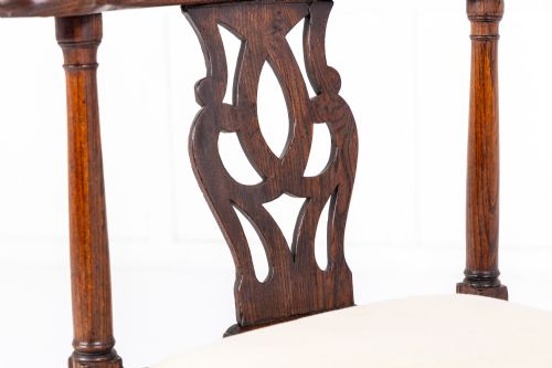 LATE 18TH CENTURY ENGLISH OAK CORNER CHAIR - ADDITIONAL PHOTO 6