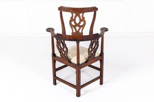 LATE 18TH CENTURY ENGLISH OAK CORNER CHAIR - ADDITIONAL PHOTO 7