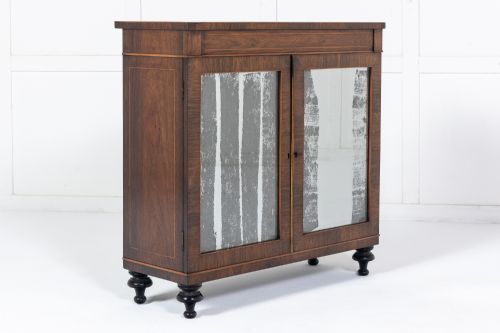 19th century english regency rosewood side cabinet - CATEGORY: ANTIQUE FURNITURE - DATED 19TH CENTURY