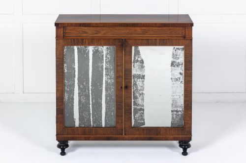 19TH CENTURY ENGLISH REGENCY ROSEWOOD SIDE CABINET - ADDITIONAL PHOTO 1