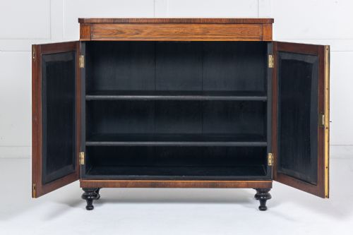 19TH CENTURY ENGLISH REGENCY ROSEWOOD SIDE CABINET - ADDITIONAL PHOTO 6