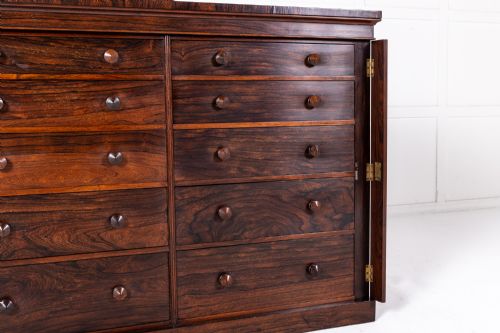 19TH CENTURY ENGLISH ROSEWOOD BANK OF DRAWERS - ADDITIONAL PHOTO 3