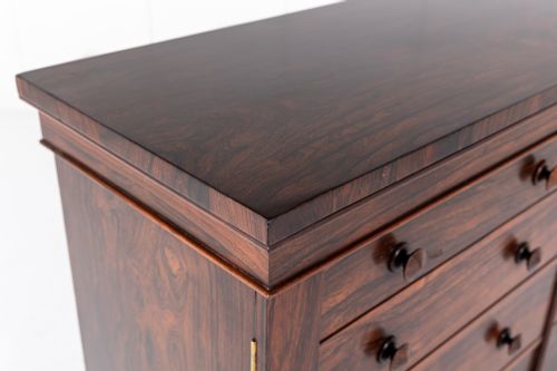 19TH CENTURY ENGLISH ROSEWOOD BANK OF DRAWERS - ADDITIONAL PHOTO 4