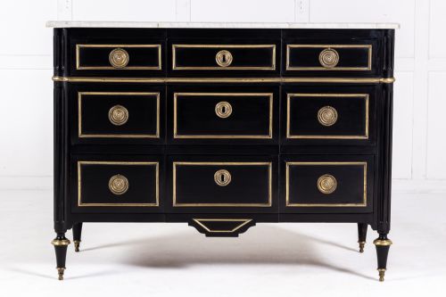 19TH CENTURY FRENCH EBONISED COMMODE - ADDITIONAL PHOTO 1