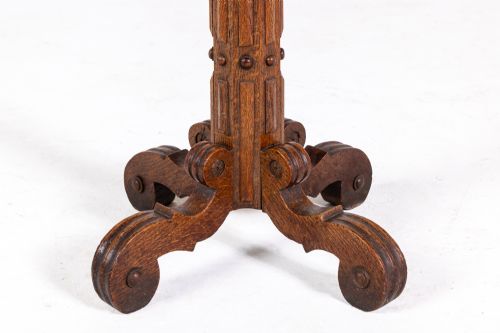 19TH CENTURY POLLARD OAK OCCASIONAL TABLE - ADDITIONAL PHOTO 1