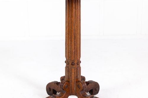 19TH CENTURY POLLARD OAK OCCASIONAL TABLE - ADDITIONAL PHOTO 2