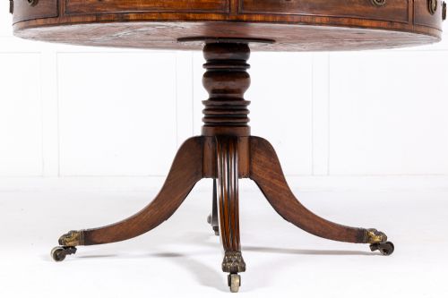 19TH CENTURY ENGLISH REGENCY MAHOGANY DRUM TABLE - ADDITIONAL PHOTO 1