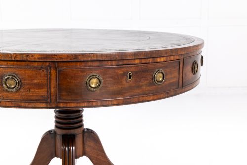 19TH CENTURY ENGLISH REGENCY MAHOGANY DRUM TABLE - ADDITIONAL PHOTO 2